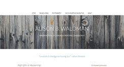 Desktop Screenshot of alisonwaldman.com