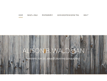 Tablet Screenshot of alisonwaldman.com